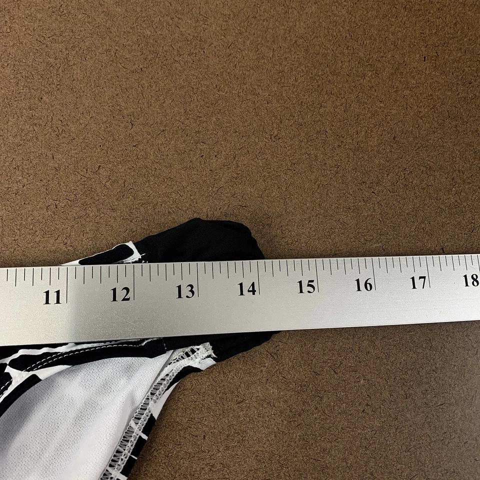 Parte inferior de bikini Bar III Kalediscope estampado de pulgadas laterales negro/blanco talla mediana nueva con etiquetas Foto 4 de 4