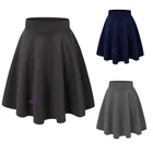 Kids Girls Skater Skirt High Waist Swing Flared Stretch School Mini Skirt