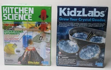 Kidz Labz Educational Toys Lot Of 2 Grow Crystal Geodes And Kitchen Science Kit