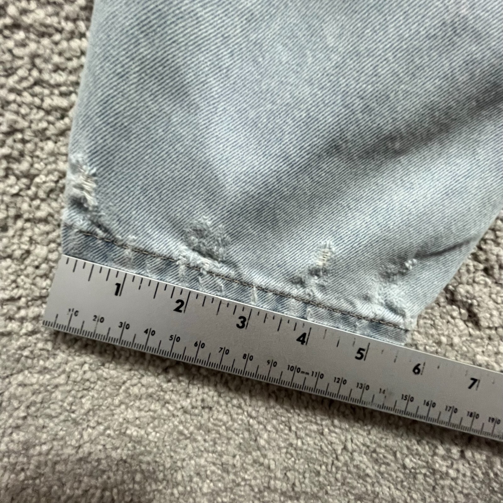 Divided H&M Jeans Women's 8 Blue Demin Mid Rise Patch Straight Leg 5-Pocket thumbnail 20