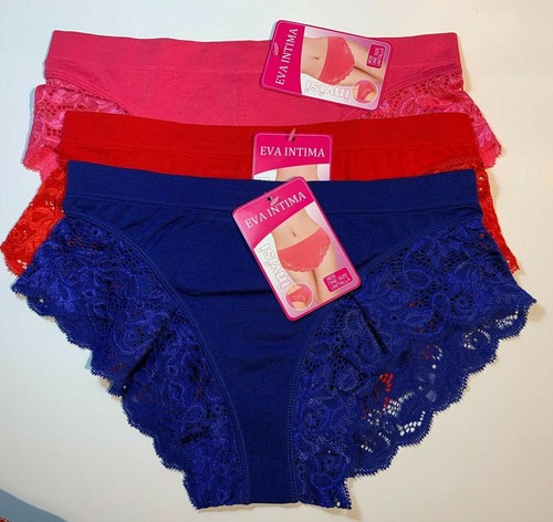 One Size BIKINIS Set 3 SEXY STRETCH PANTIES Underwear Diff. COLORS "YOU CHOOSE" - Picture 2 of 9