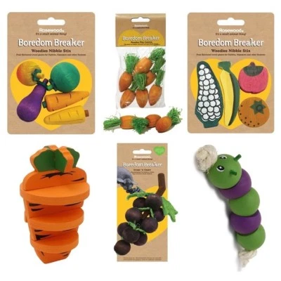 Rosewood Activity Chew Toy Small Pet Gnaw Hamster Rabbit Guinea Pig Roll & Toss