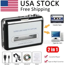 Cassette Player - Recorder Tapes to Digital MP3 Converter Capture Audio Music