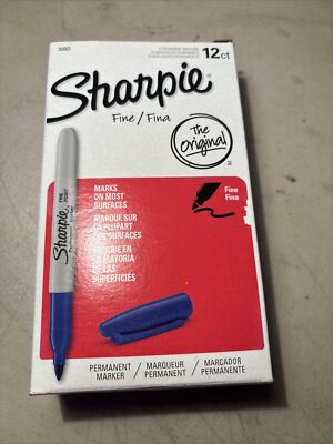 Sharpie Permanent Markers, Fine Point, 12-Count