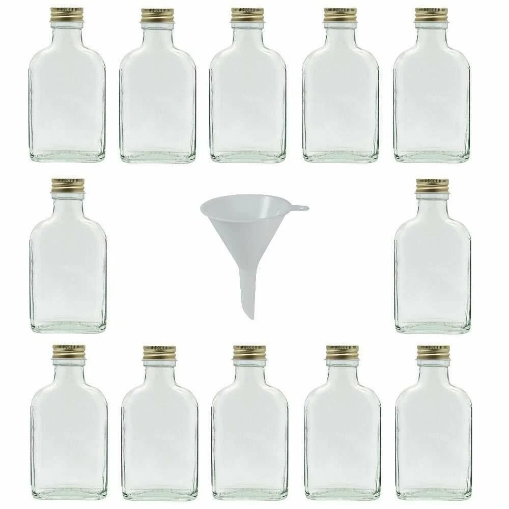 Set 6 Bottiglie Decorative In Vetro Vintage Con Tappo In Sughero | Fiaschi Farmacia Colorati 0,1L | Altezza 12,5 Cm | Per Liquori, Oli, Spezie, Decorazione Rustica Shabby Chic - 2