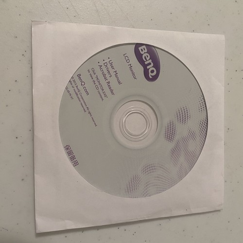 BenQ 2015 LCD Monitor User Manual Drivers Acrobat Reader CD Disk - 第 1/2 張圖片
