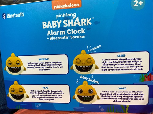 Nickelodeon Pinkfong Baby Shark Alarm Clock Sound Machine with Bluetooth Speaker - Picture 3 of 3