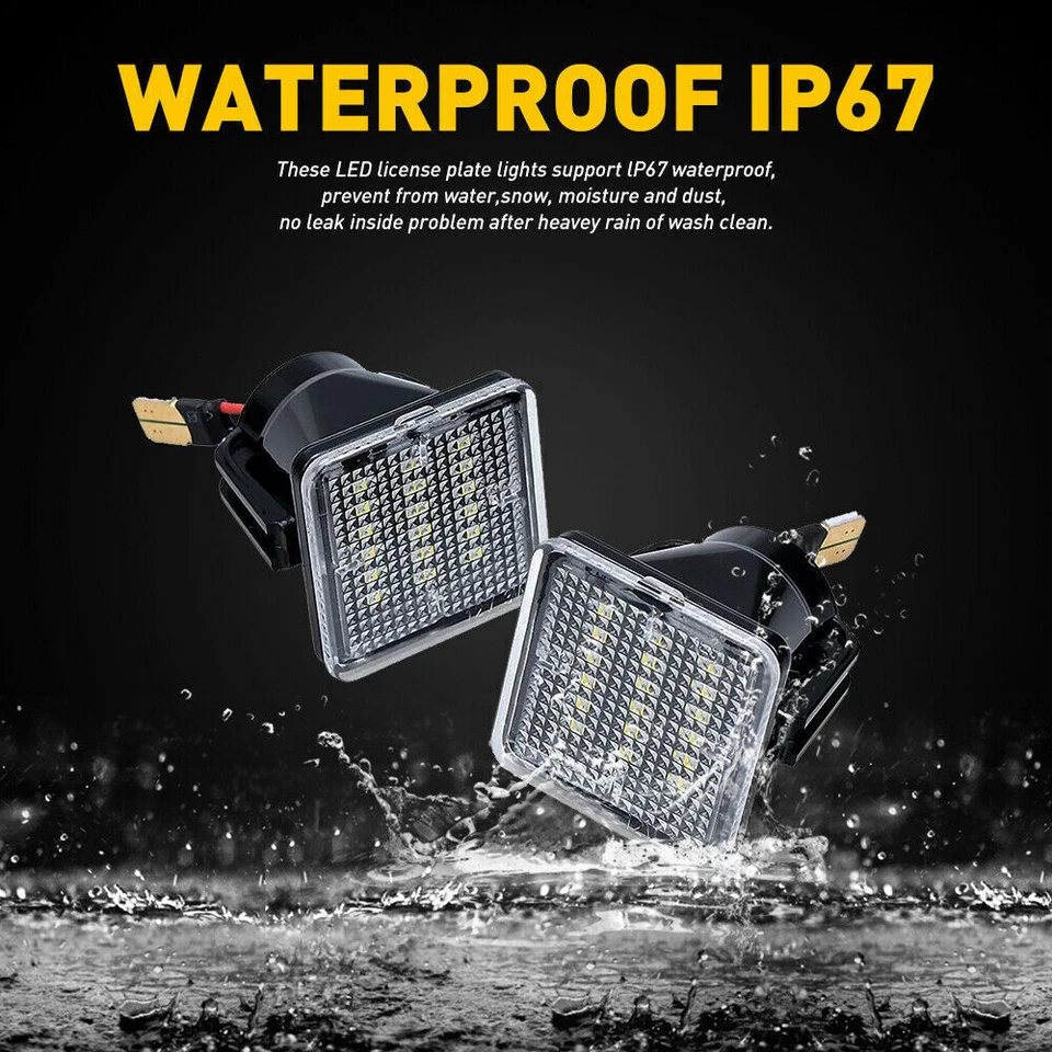 For Toyota Tacoma 2016-22 Tundra 14-22 Full LED Black License Plate Lights Lamps Foto 4 de 4