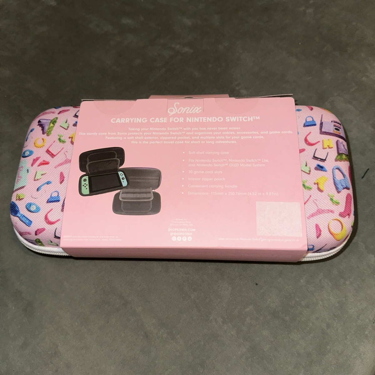 Sonix Barbie Nintendo Switch Case. New In Packaging. Pink With