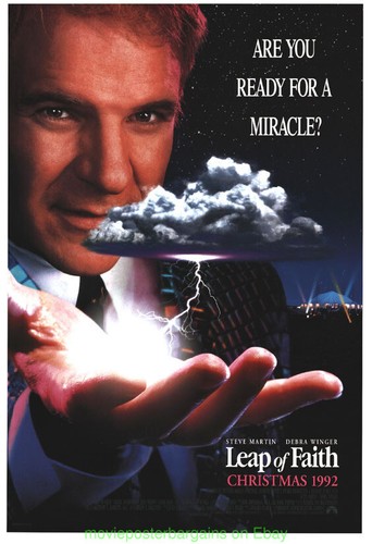 LEAP OF FAITH MOVIE POSTER Original SS 27x40 STEVE MARTIN 1992 Mint !!!