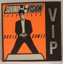 DAVID BOWIE - VINTAGE ORIGINAL CONCERT TOUR 1990 CLOTH BACKSTAGE PASS