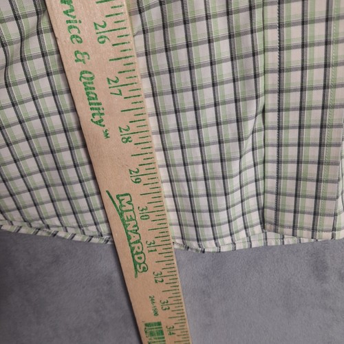 LL Bean shirt men large Wrinkle Resistant green gray beige long sleeve button up - Picture 5 of 7