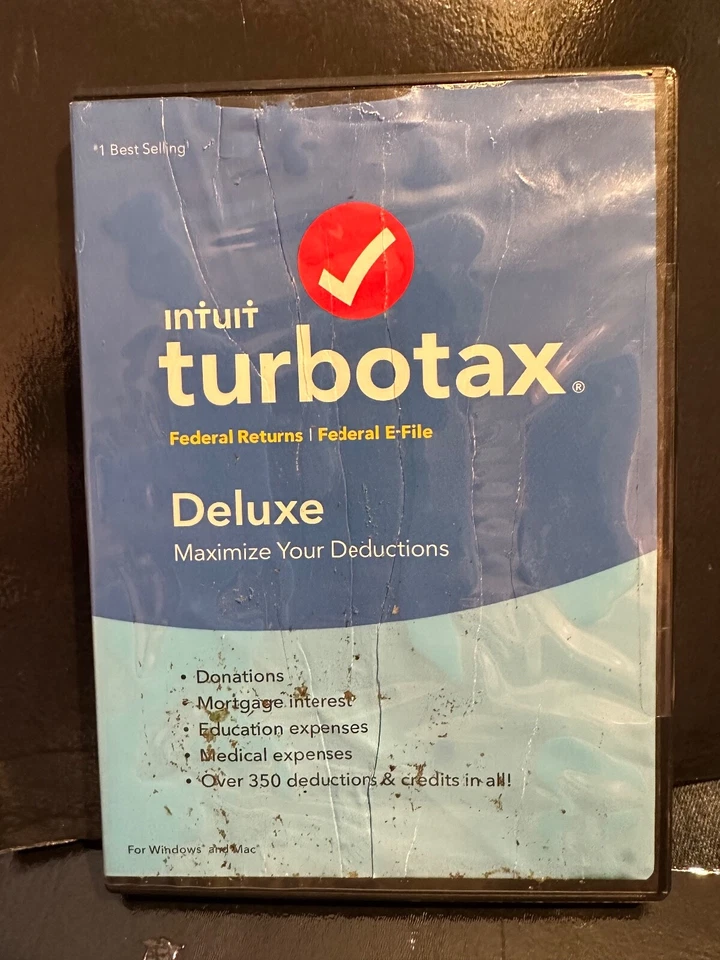 2017 TURBOTAX DELUXE No STATE CD New Sealed  5 Federal Downloads CD USA 2017 - Image 3 of 4