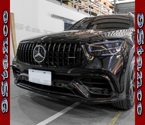 GLOSS BLACK BAR FRAME GT LOOK GRILLE FOR W253 X253 BZ 2020~2022 AMG GLC MODEL - Bild 3 von 4
