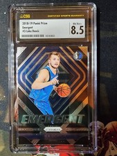 2018-19 Panini Prizm Emergent Luka Doncic CSG NM/Mint+ 8.5 Rookie RC #3