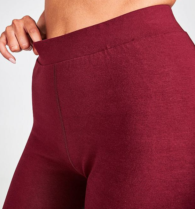 FILA Leggings Donna Vita Alta Piccola ELORA Allenamento Palestra Elasticizzato Cotone Rosso