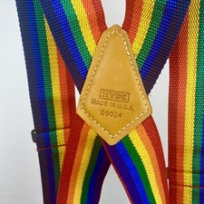 Vintage Hyde Quality Rainbow Suspenders Mork  Mindy