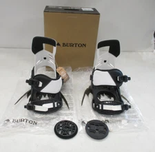 BURTON NIDECKER MOUN-X WOMENS SNOWBOARD BINDINGS SIZE LARGE WHITE 10557107001