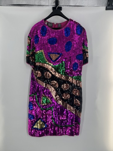 vintage sequin cocktail party dress for women