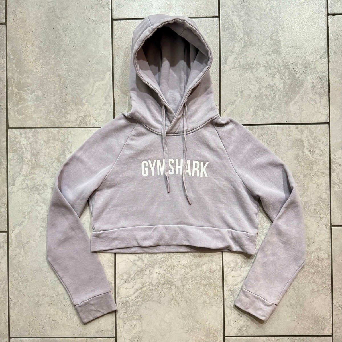 Gymshark Womens Size M Muave Purple Cropped Hoodie Sweatshirt