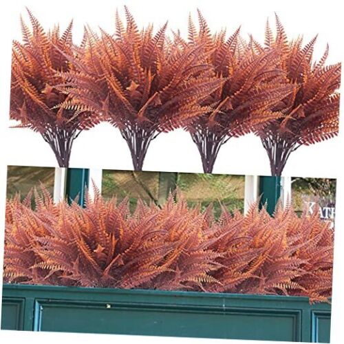 Artificial Plants, 12 Bundles Fake Boston Fern Greenery Outdoor UV Fall Boston