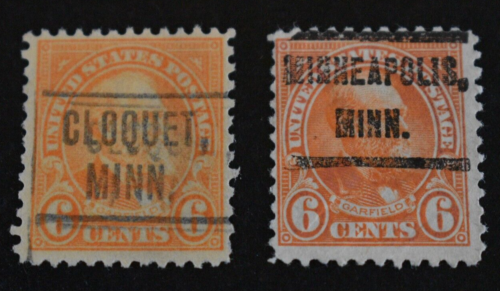2 - 1922 US Stamps Scott Nos. 558 - Precancels - Used - Minnesota - Picture 1 of 2