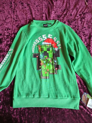 minecraft christmas sweater, kids large