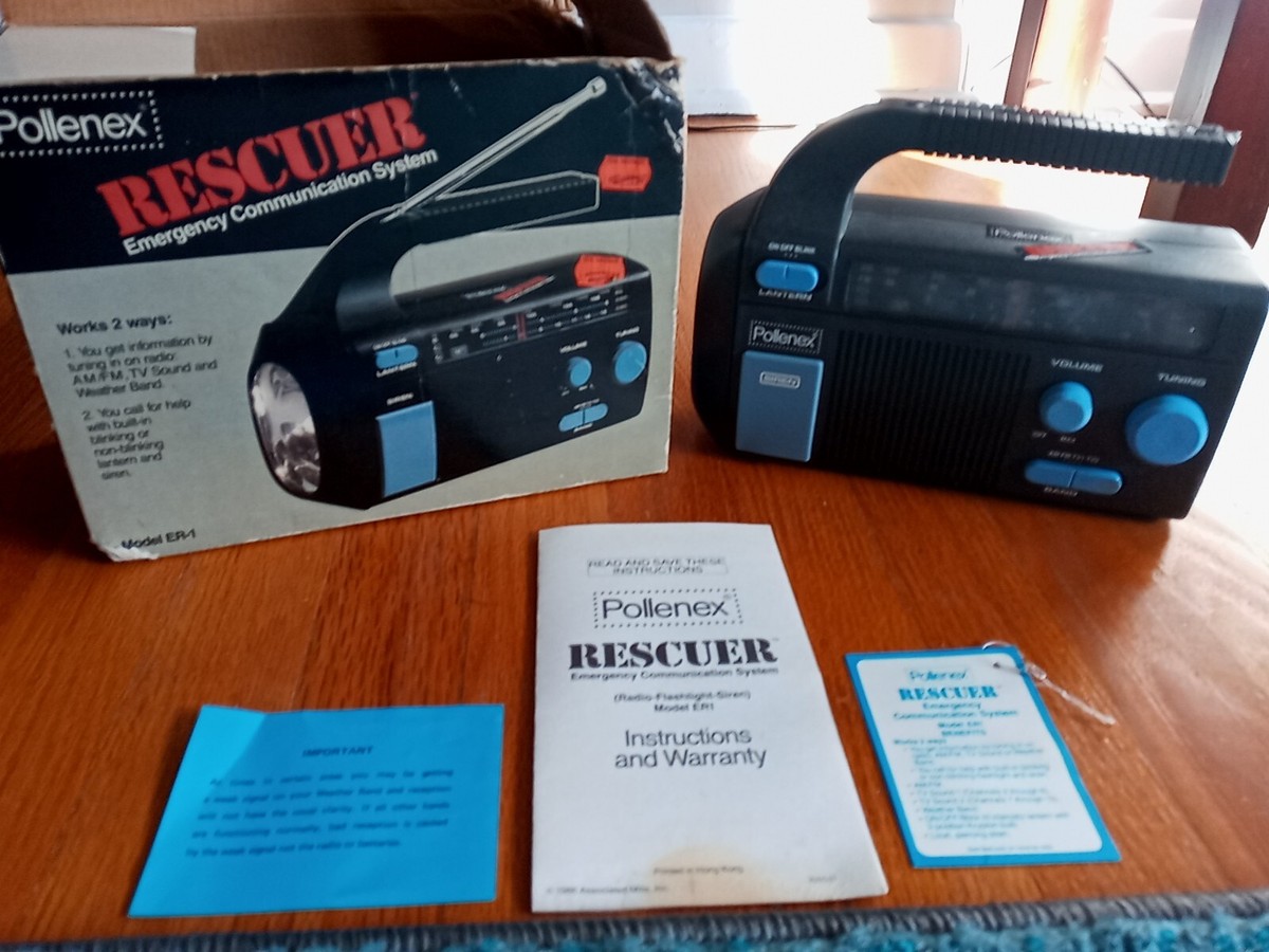 Vintage Pollenex Rescuer Emergency Communication System Radio