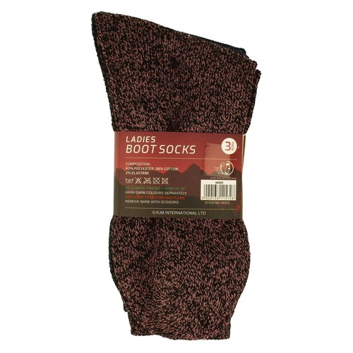 Womens Storm Ridge SK572 Soft Boot Socks Size 4-7 X3 Pairs - Picture 2 of 2