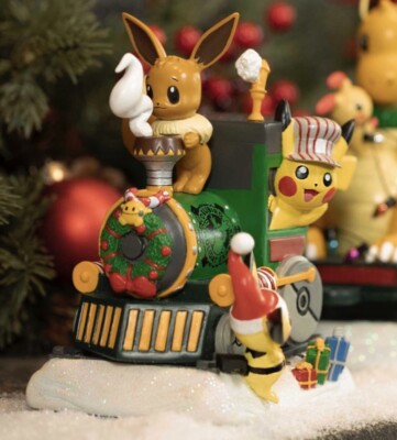 Pokemon Christmas Train Express Engine Pikachun Evee & Pichu Holiday NEW