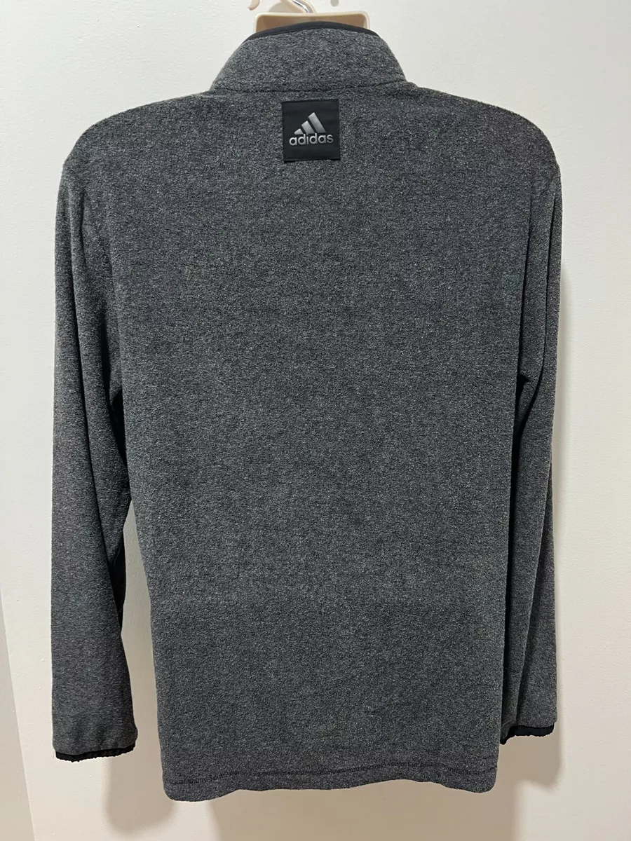 adidas Primegreen Mens Size L Black Quarter Zip Pullover Golf Sweatshirt 75 NWT
