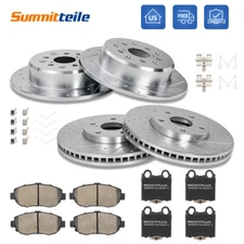 12PCS Front Rear Brake Rotors & Brake Pads For 2001-2005 Lexus GS300 GS430 IS300