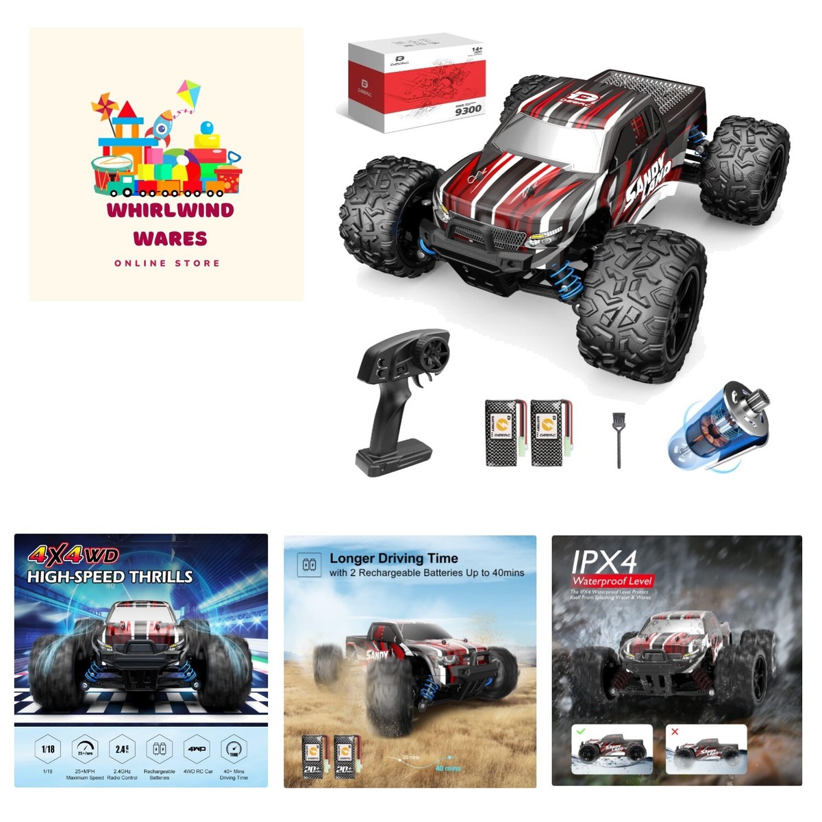 Remote Control Car High Speed RC Cars for Kids Adults 1:16 Scale