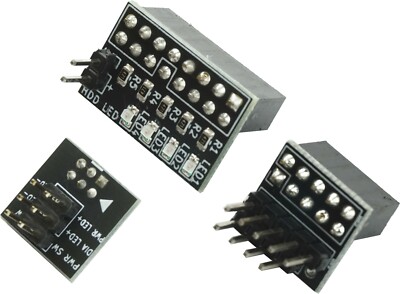 Front Panel Header Adapter Kit For Dell Optiplex 390, 3010, 3020 (3pc)