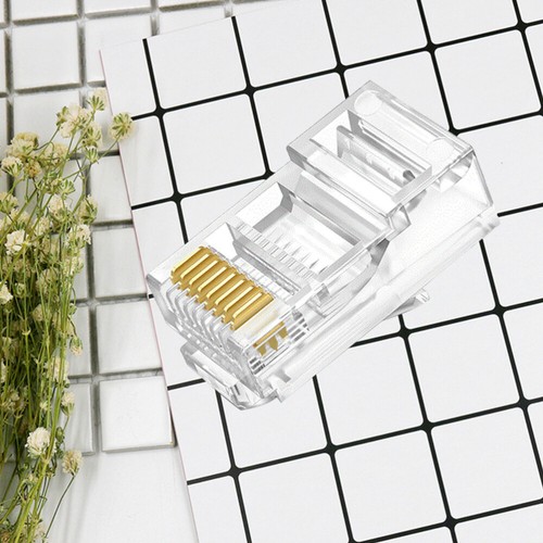 100 PCS Cat6 Connector Cat6 Pass Through Connectors