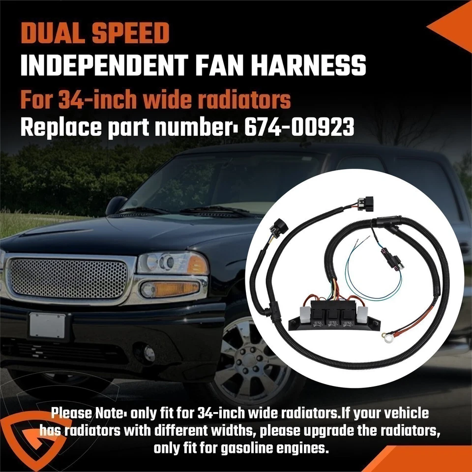 Arnés de cableado de ventilador eléctrico de doble velocidad 674-00923 para Chevy Avalanche1500 2500 Foto 2 de 4