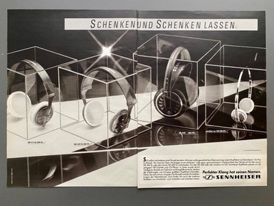 Perfekter Klang hat einen Namen Sennheiser Kopfhörer 1984 Vintage Ad Werbung