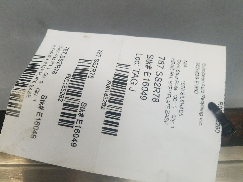 78 ROLLS ROYCE RH REAR Sill Plate