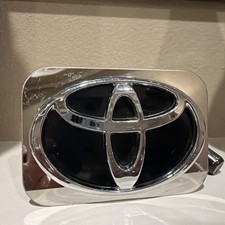 Toyota Trailer Hitch Cover Chrome Black-filled Logo Tow Receiver Licensed