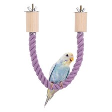 Bird Rope Perch Swing Bird Stand Rope Perch 15 Inch Purple