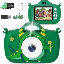 Kids Camera with Flashlight & 2.4in Screen, 1080P Dual Lens Toddler Camera - Chr