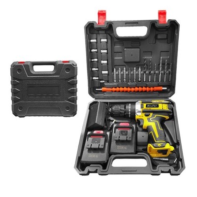 36V Cordless Impact Driver Hammer Drill Combo Kit with 2 Battery & Charger B01