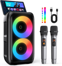 Karaoke Maschine Karaoke Anlage Mit 2 Mikrofonen Tragbare Karaoke Maschine Mit 2