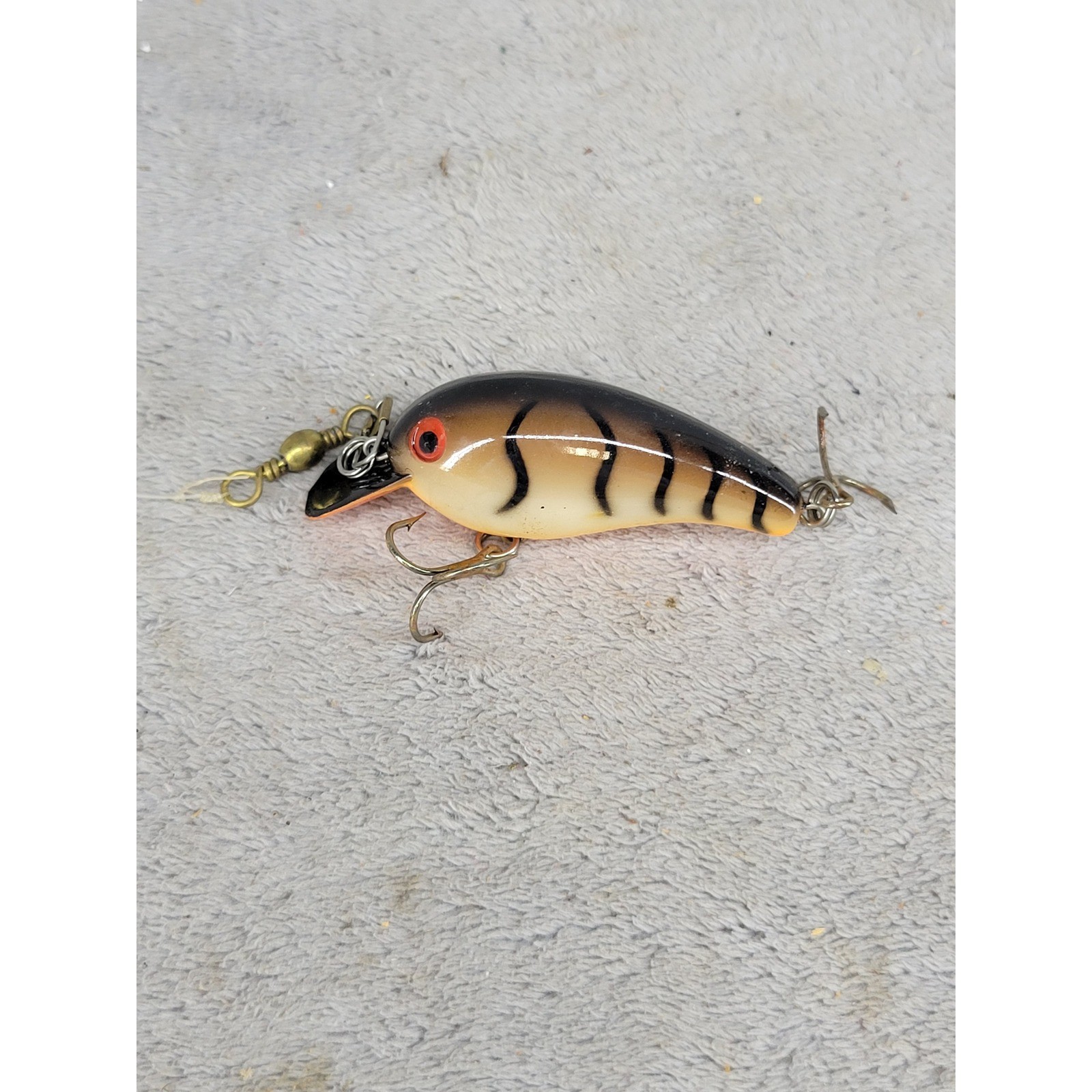 Bomber Model A Crankbait Fishing Lure Brown Orange Tiger Stripe Square Bill 2in - Image 2