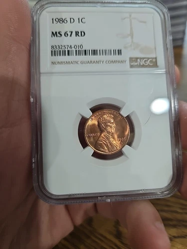 1986-D NGC MS67RD Lincoln Cent 