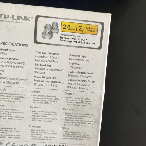 TP-LINK 3.75G HSUPA USB ADAPTER Model MA180 - Afbeelding 6 van 8