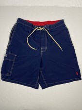 Polo Ralph Lauren Kailua Swimwear Trunks Navy Men L Stretch Unlined Pockets Pony
