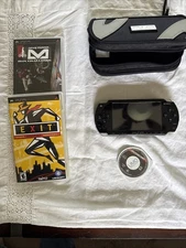 Sony PSP 1001 Black/With Case And 3 Games No Charging Cords