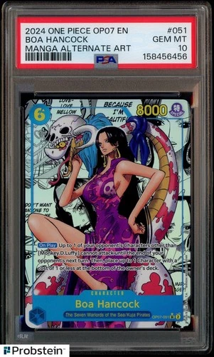 2024 One Piece OP07 Manga Alternate Art #051 Boa Hancock PSA 10 GEM MINT