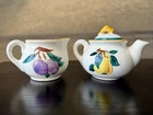 Stangl "Fruit" Covered Sugar and Creamer